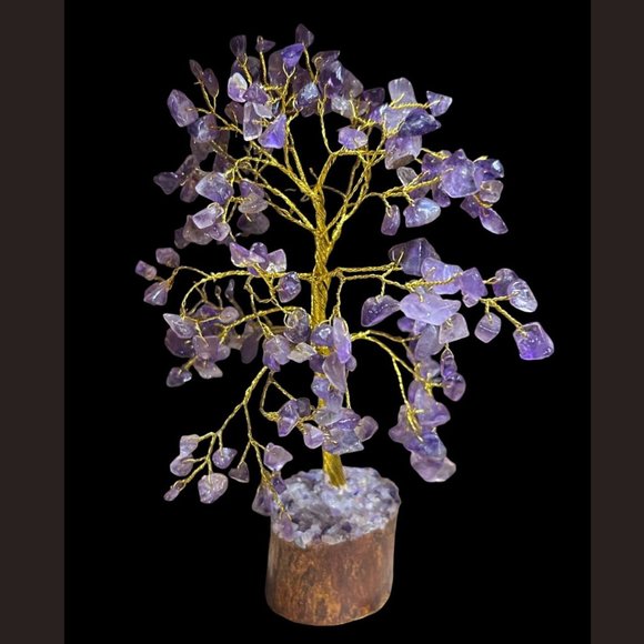 Amethyst Chakra Healing Crystal Bonsai Money Tree - 9" for Spiritual Feng Shui - Picture 7 of 7